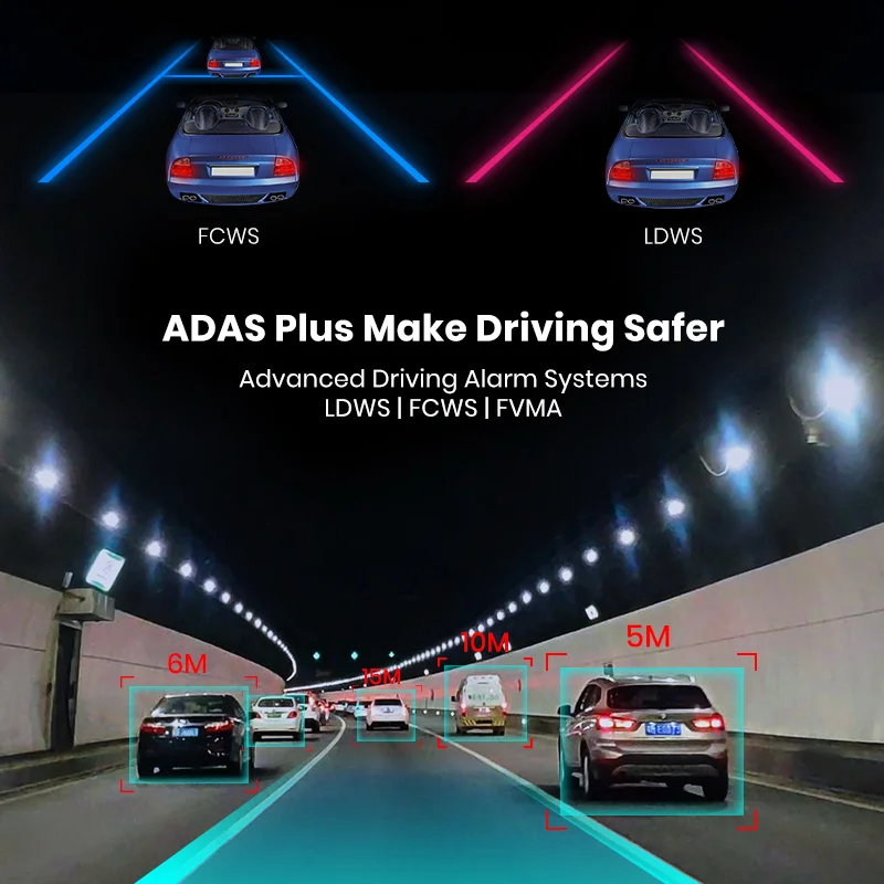 Junsun Auto Dash Camera ADAS Full HD 1296P Видеорегистратор с приводом Автомобильный