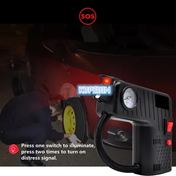 

Portable Tire Inflator Pump 12V LED Emergency Light Inflatable Pump for fiat punto 500 bravo freemont stilo panda accessories