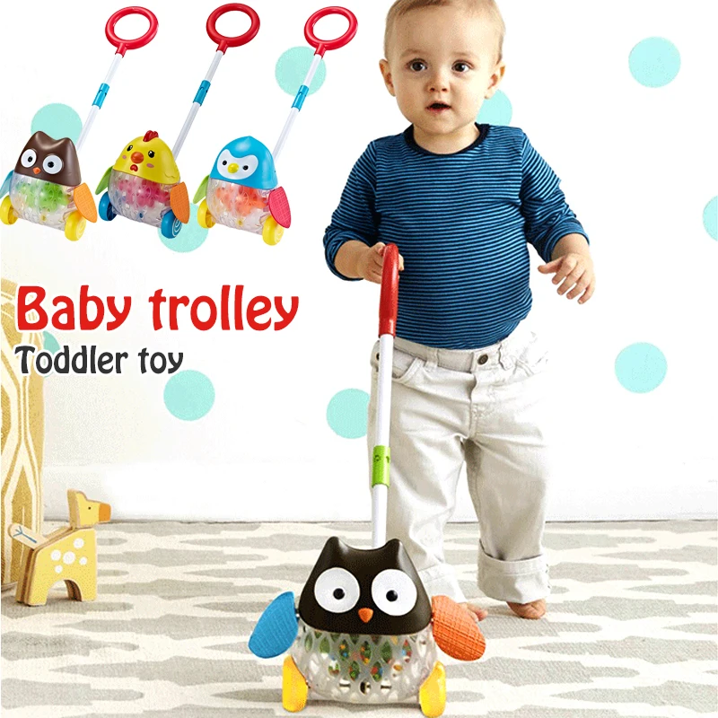

Kids Walking Trolley Wheelbarrow Toy Plastic Double Wheels Pulling Car Children Pushcart Toys Model Birthday Present Push Walker