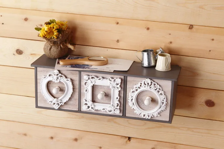 1PC European Style Retro Kitchen Wall Drawer Storage Box Home