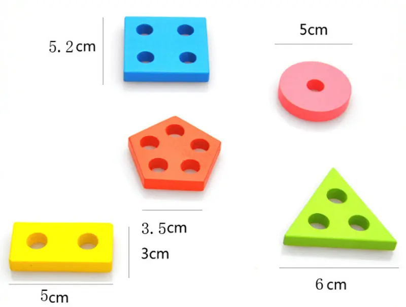 Montessori Educational Toys Wooden Geometric Sorting Board Block Montessori Sensorial Puzzle Building Blocks Preschool Kids Toys (3)