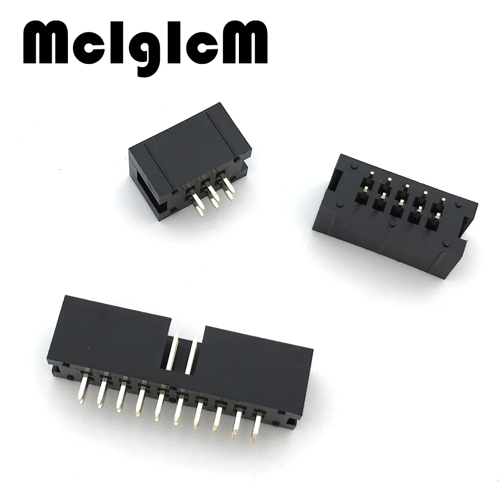 McIgIcM 20PCS JTAG ISP socket straight IDC Box headers connector 2 54mm Pitch Box headers female