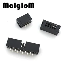 McIgIcM 20PCS JTAG ISP socket straight IDC Box headers connector 2 54mm Pitch Box headers female