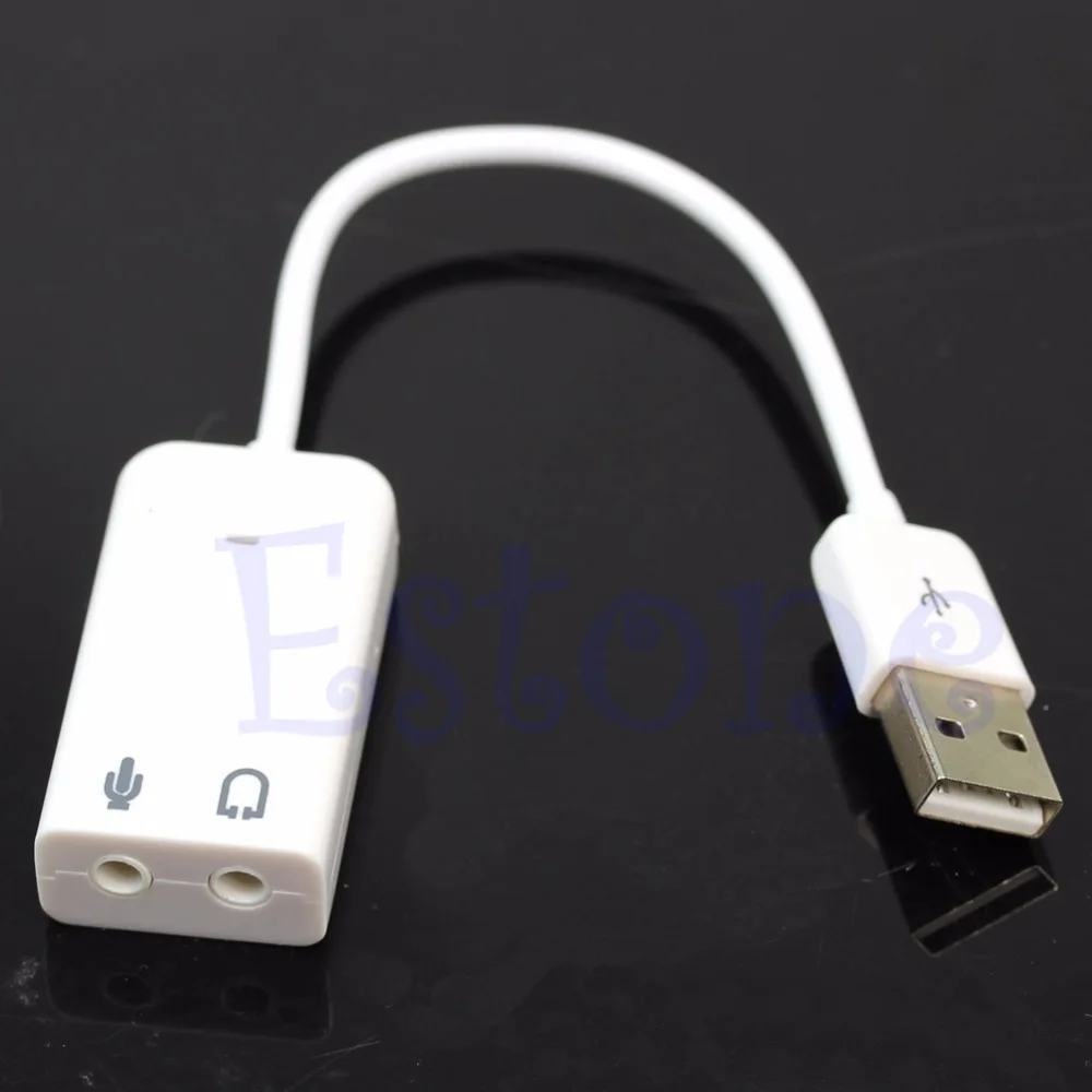 Полезный ПК настольный USB 2,0 3D Виртуальный 7,1 канальный аудио адаптер звуковой карты