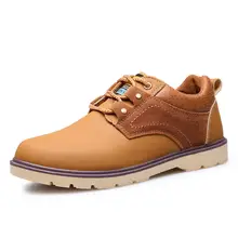 New arrival autumn winter business men warm vintage Tooling shoes breathable Casual mixed color shallow mouth all match Shoes