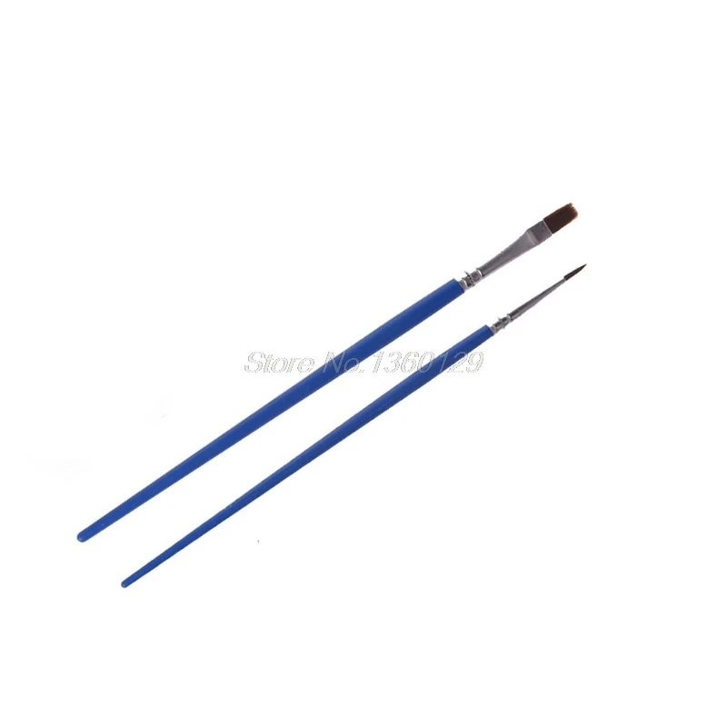 

2pcs/set Nylon Hair Artist Paint Brush Acrylic Watercolor Oil Painting Drawing Oct15 Drop Ship