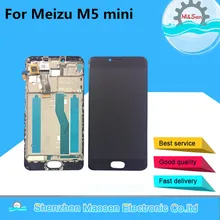 Продажа M & Sen для 5,2 «Meizu M5 mini Meilan 5 M611A M611Y M611D M611h ЖК-дисплей экран + сенсорный планшета с рамкой Бесплатная доставка