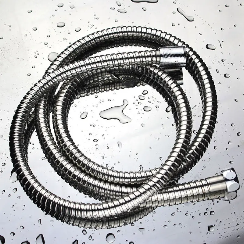1.5m Flexible Stainless Steel Chrome Standard Shower Head Bathroom Hose