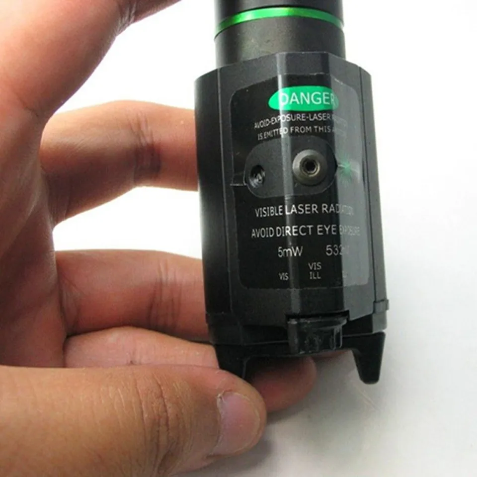 Tactical Green Laser Sight with LED Flashlight 2 in 1 Combo 20mm Mount Ultra Bright 225 lumen for Glock 17 Hunting-5
