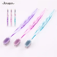 Портативная Серебристая ионная зубная щетка для путешествий зубная щетка с нано-ручкой зубная щетка es Escova De Dente мягкая щетина с коробкой