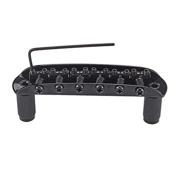 

SEWS-Black 6-String Guitar Bridge Jazz Bridge For 6-String Electric Guitar Saddle Bridge Musical Instrument Accessories