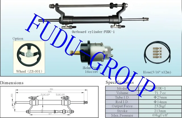 Outboard Hydraulic Steering System For Engines Till 100 Hp In Marine Outboard Hydraulic Steering System For Engines Till 100 Hp