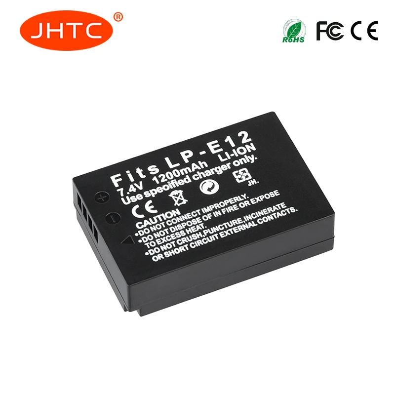 

JHTC 1Pc 1200mAh LP-E12 LP E12 LPE12 High-Capacity Replacement Batteries(1800mAh) for Canon Rebel SL1, EOS-M, EOS M2, EOS M10 Mi