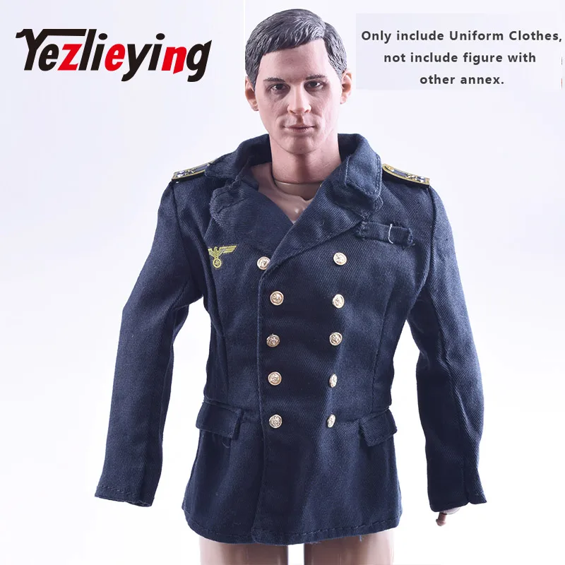 

German Blue Navy Soldier Uniform Jacket Costume 1: 6 Scale 12" Phicen Collectible Action Figure Doll