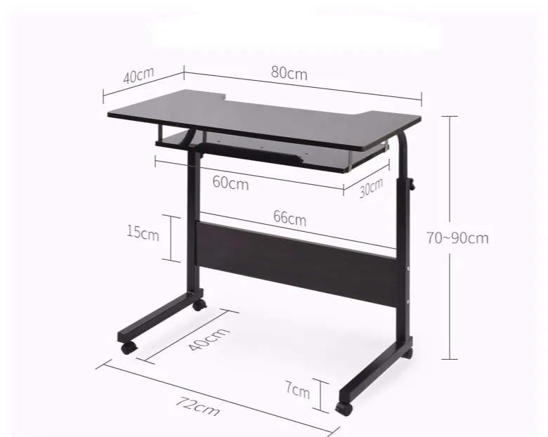 Передвижной бытовой компьютерный стол «ленивое» обучение стол 80*40 см