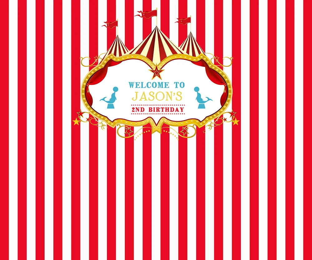 Фон цирка тематический Красный Полосатый карнавал палатка клоун фон на день рождения баннер для вечеринки веселая ярмарка фотосессия фон