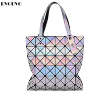 Bao Bao Mode Handtaschen Laser Geometrie Diamant Form PVC holographische tasche Handtasche Umhängetasche BaoBao 6*7
