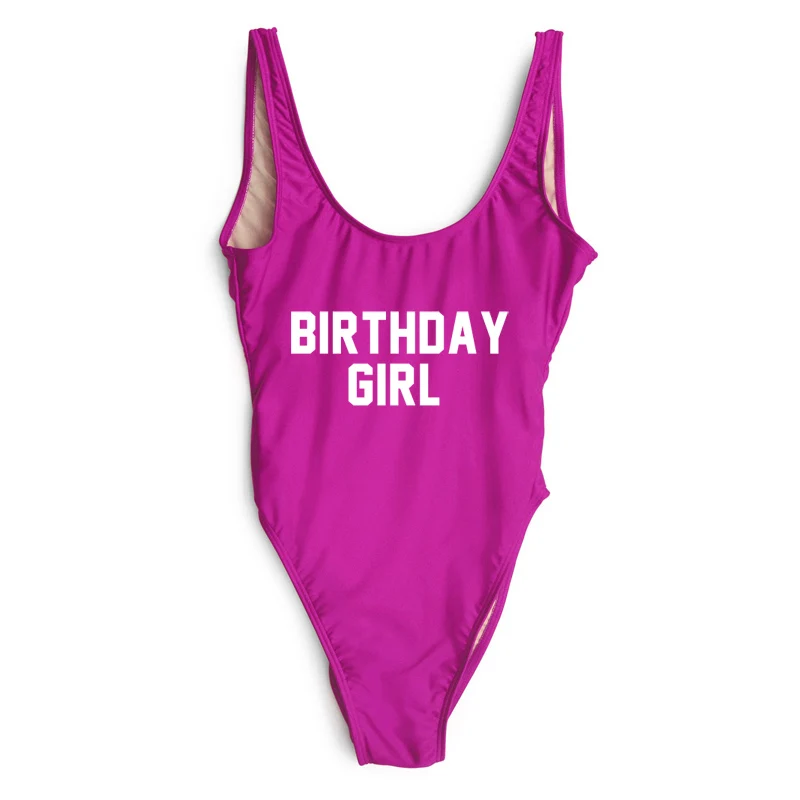 Сексуальный цельный купальник для девочек на день рождения, женский купальник с пуш-ап принтом, maillot de bain femme, купальный костюм на день рождения - Цвет: Фиолетовый