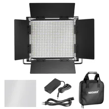 Neewer 3200-5600k uk/ue plug pode ser escurecido bi-color 660 led u suporte barndoor luz de vídeo cri 95for estúdio/youtube/fotografia/vídeo