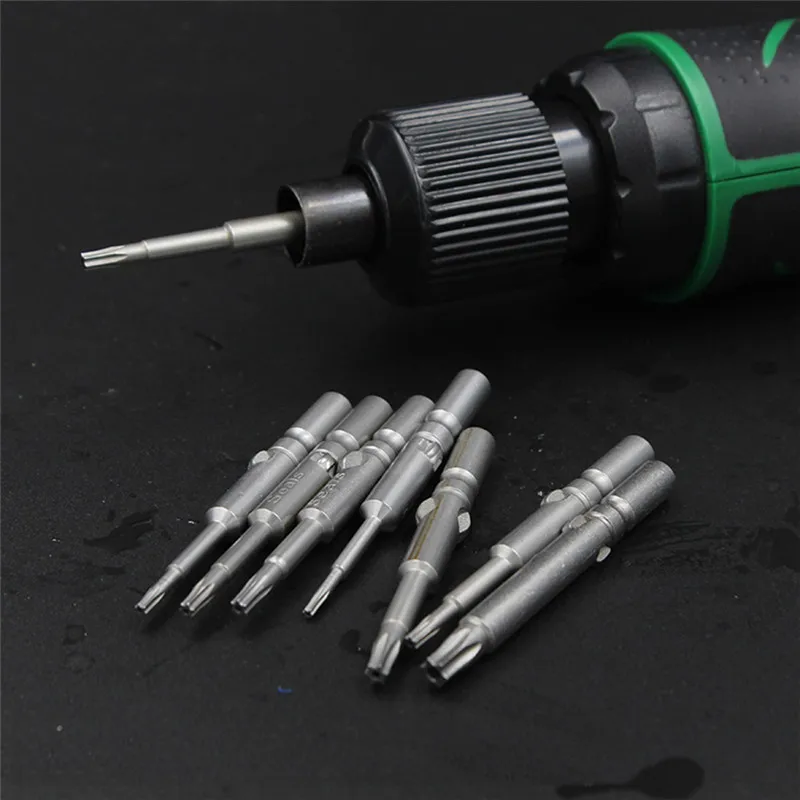 12pcs 50mm 1/4 Hex Torx Head Batch Electric Screwdriver Bit T5