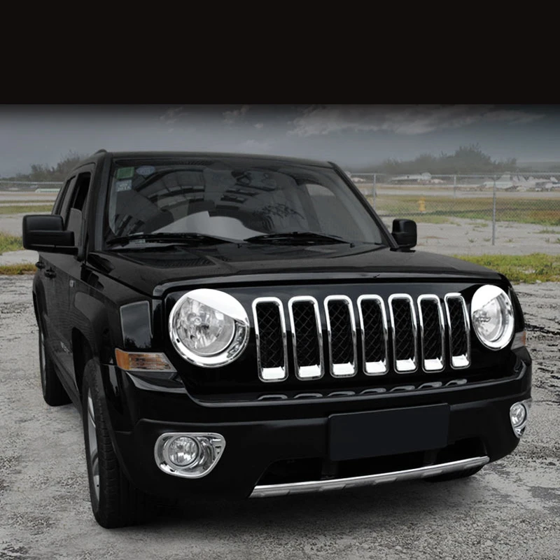 

Lsrtw2017 Abs Car Headlight Cover Front Grill Middle Net Trims Foglight Tail Light Cover for Jeep Liberty