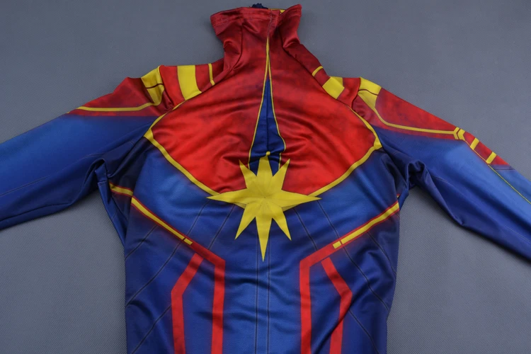 Avengers Endgame Captain Marvel Costume 3D Original Movie Woman Superhero Costume Zentai Suit Halloween Avengers Endgame Captain Marvel Costume 3D Original Movie Woman Superhero Costume Zentai Suit Halloween
