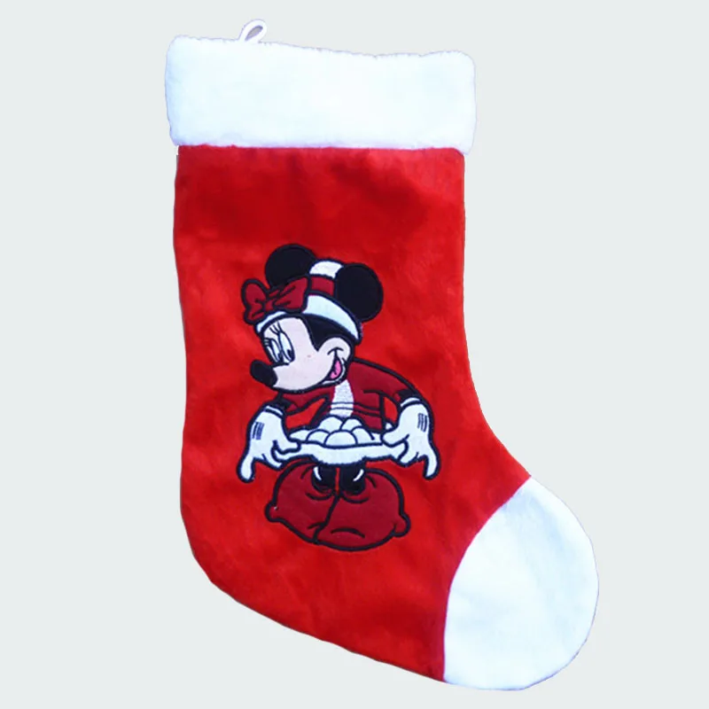 

36cm/14.2'" Plush large christmas stockings cartoon minnie mouse kid xmas stocking gif bag