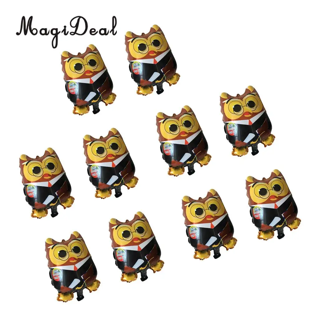 MagiDeal 10 Pieces Congrats Grad Owl/Diploma Balloon Bouquet Graduation Party Decorations