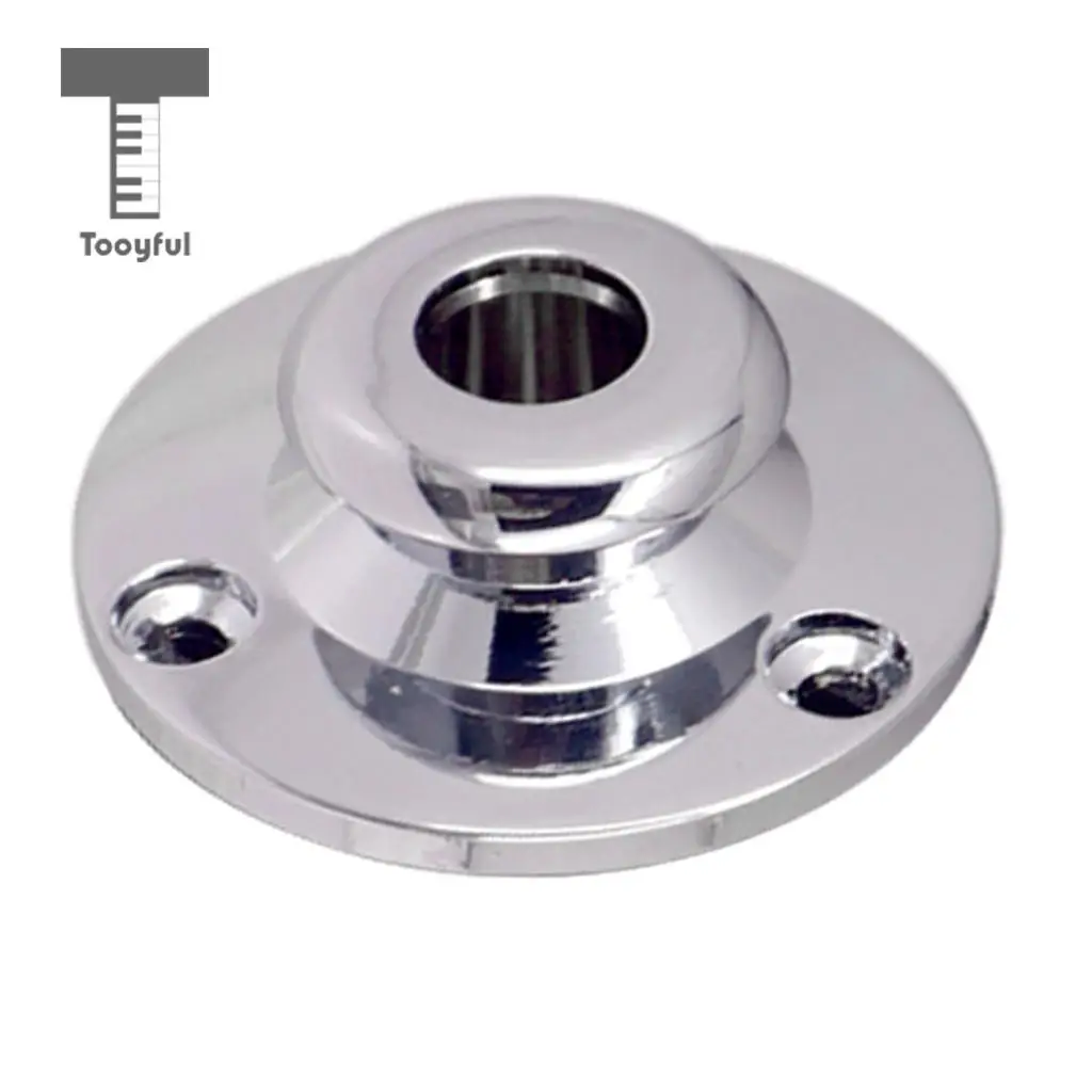 Tooyful Round Metal Threaded Jack Plate Socket Cover Head Cap for Guitar Bass Gold & Silver