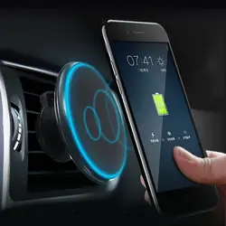 Авто-Стайлинг Qi Беспроводной автомобиля Зарядное устройство магнитный держатель-крепление для samsung S8 Note 8 iPhone 8/X автомобильные аксессуары