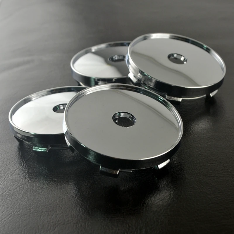 

4 Pcs Chrome 60mm Standard Wheel Center Hub Cap for Alloy Rim Accessories 56mm Emblem Badge Holders