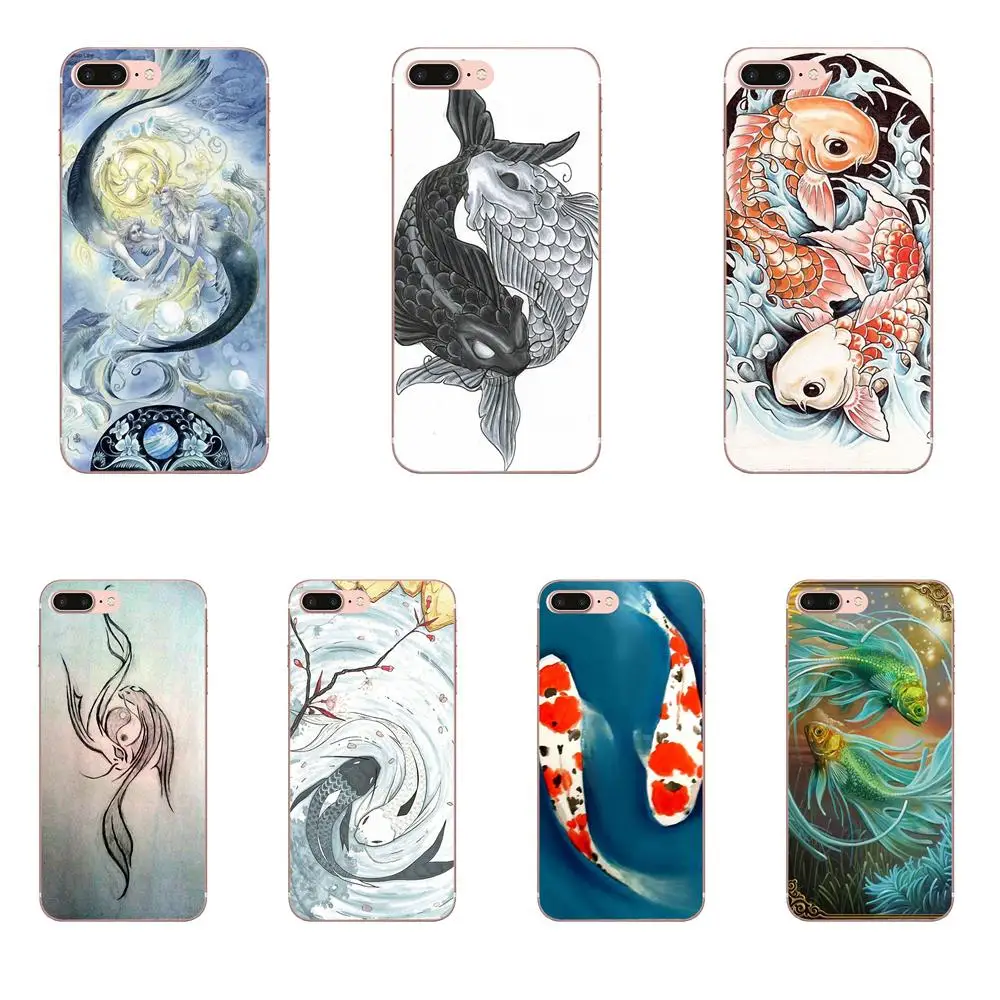 

Yin Yang Koi Fish Transparent TPU Phone Case Cover For Xiaomi Redmi 5 4A 3 3S Pro Mi4 Mi4i Mi5 Mi5S Mi Max Mix 2 Note 3 4 Plus