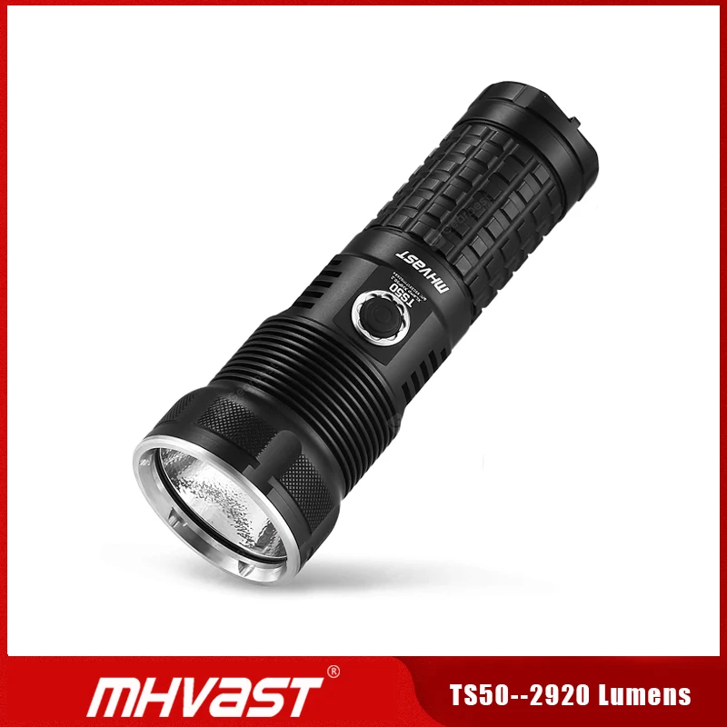

MHVAST TS50 High Power Searching Flashlight Torch 2920 Lumens Cree XHP 5.2 LED ( NOT Include Battery)