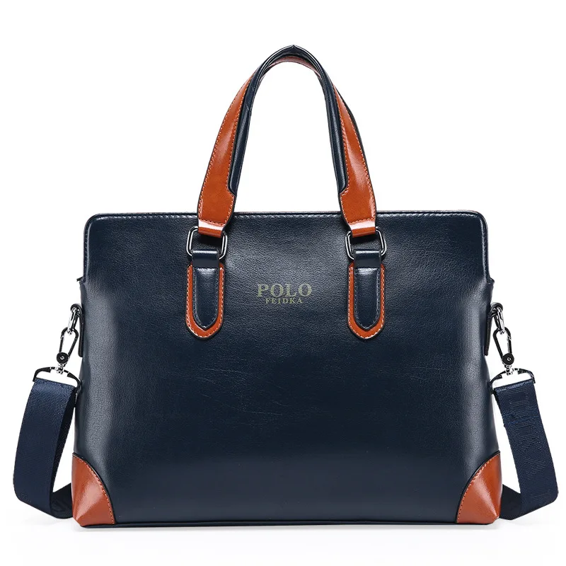 

POLO Vintage Patchwork Durable Casual Men Bag Fashion Genuine Leather Messenger Bag Cowhide Men's Shoulder Bag sac a main