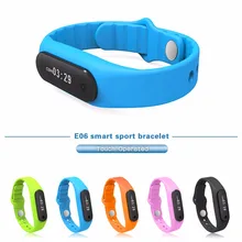 2016 Waterproof Bluetooth Smart Bracelet E06 wristband Health fitness tracker Sport Smartband Watch For iPhone IOS Android phone