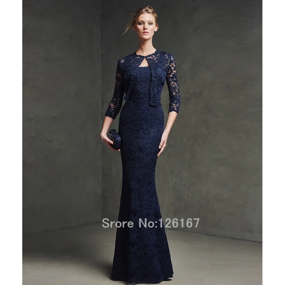 midnight blue long dress