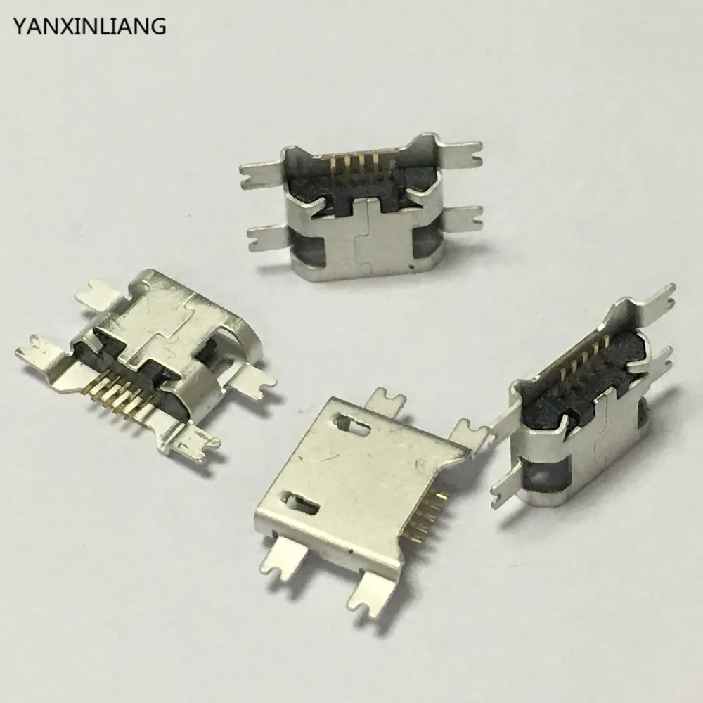 10PCS Micro USB 5pin B type Female 4Legs SMT SMD For Mobile Phone Micro