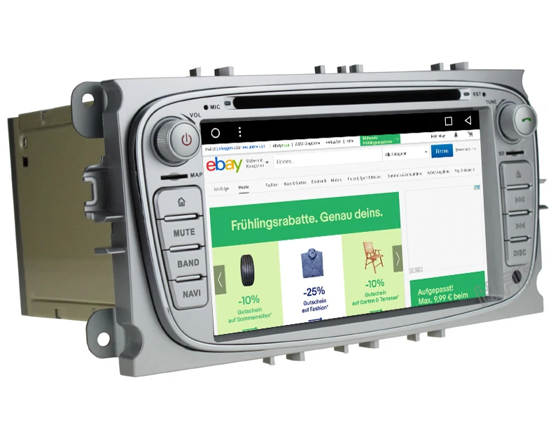 Top 4+32GB 2 din Android 8.0 Octa Core Car DVD Player GPS Navi for Ford Focus Galaxy with Audio Radio Stereo wifi Head Unit 1024*600 15