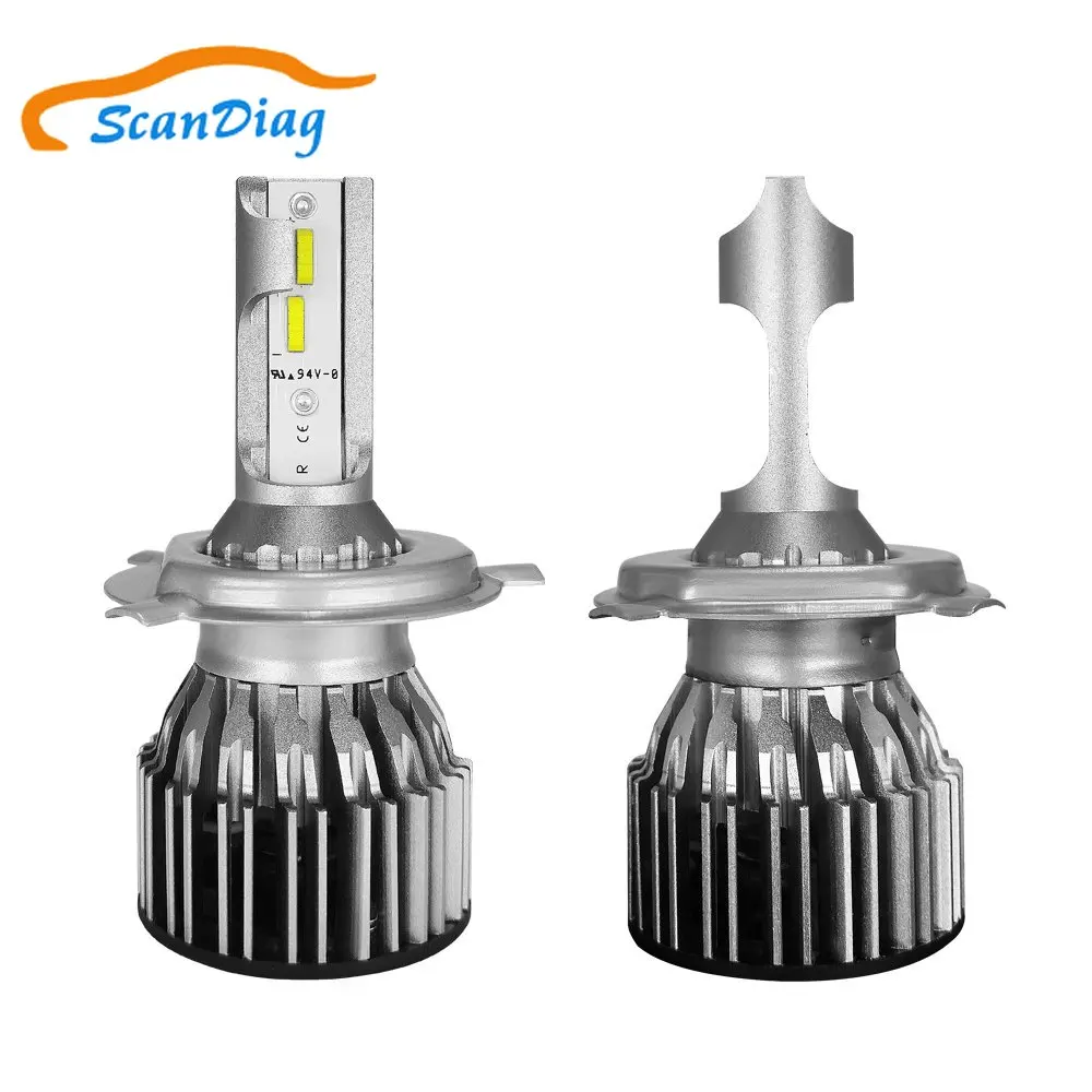 

SCANDIAG H4 (9003/HB2) 7600LM LED Headlight Bulbs Conversion Kit.Hi/Lo Beam Headlamp Headlight Replacement, 6000K White-1 Pair