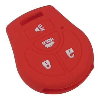 Custodia in Silicone Keyforkess per Nissan Maxima Altima Sentra Versa Micra x-trail Terrano Tiida Cube Juke 4 pulsanti Car Key Shell Cove - Custodia in Silicone jingyuqin per Nissan Maxima Altima Sentra Versa Micra x trail Terrano Tiida