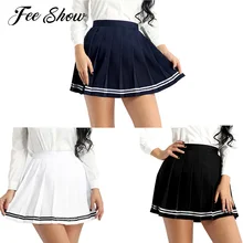 Школьная форма для женщин и девочек; японские мини-шорты с высокой талией; однослойные спортивные юбки; костюмы для косплея; плиссированные юбки трапециевидной формы