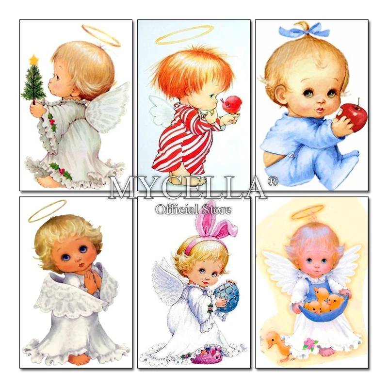 

Cartoon Angel Diy Diamond Embroidery Sleeping Baby Full Square Drill Diamond Painting Cross Stitch 5d Diamond Mosaic Kits