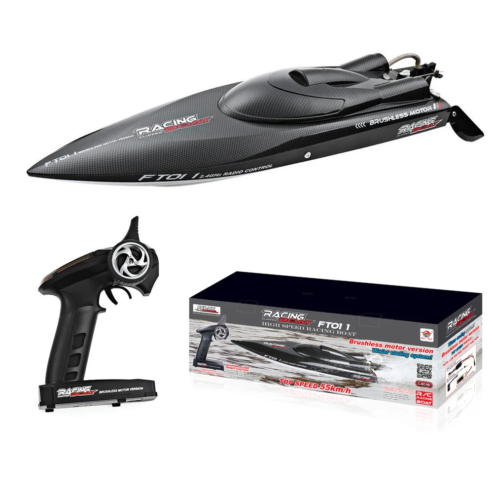 Новый FeiLun FT011 2 4 г гоночная лодка RC высокоскоростной бесщеточный двигатель
