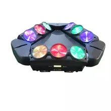 6 шт./партия новейший ADJ свет 9 головок led Паук со вращающейся головой луч света США полноцветный cree led вращающаяся лампа в стиле диско Эффект DJ освещение