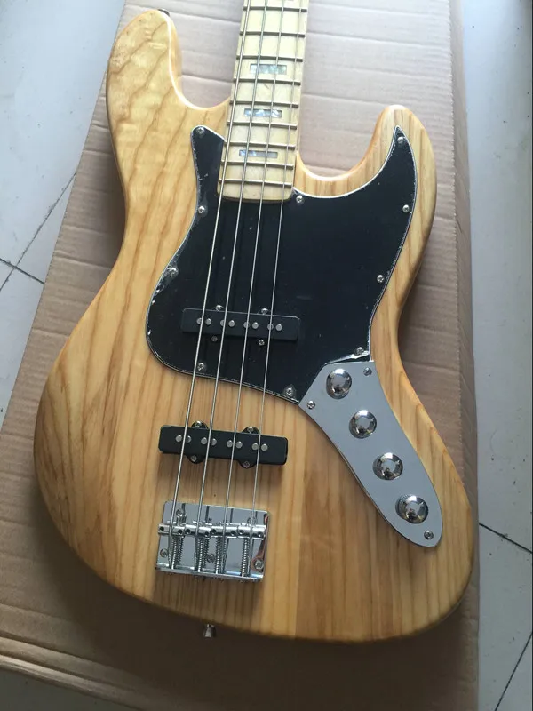 Новое поступление Firehawk Custom Shop Natural Active 9V 4 String Jazz Bass гитара с кленовым грифом