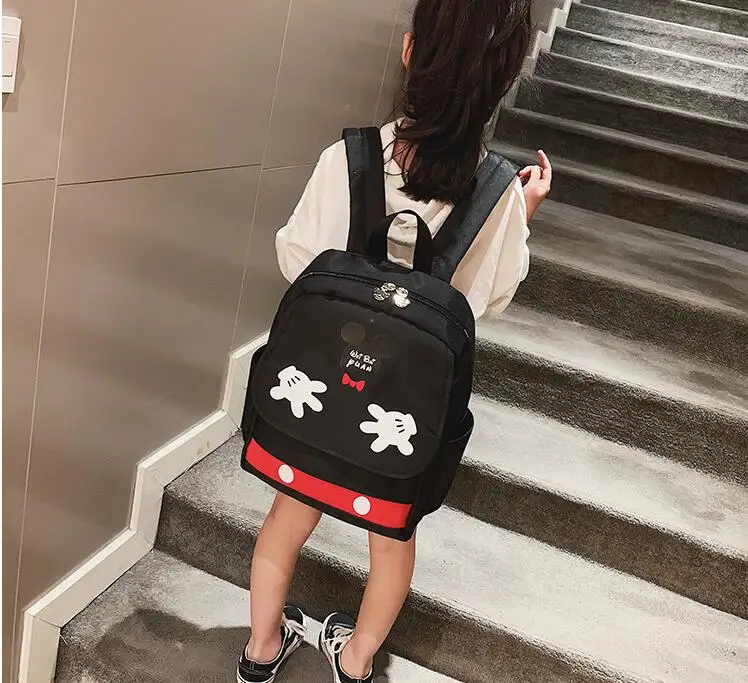 Высококачественная Детская сумка для детского сада, детские школьные сумки с рисунком Микки, рюкзак с Минни, водонепроницаемые школьные