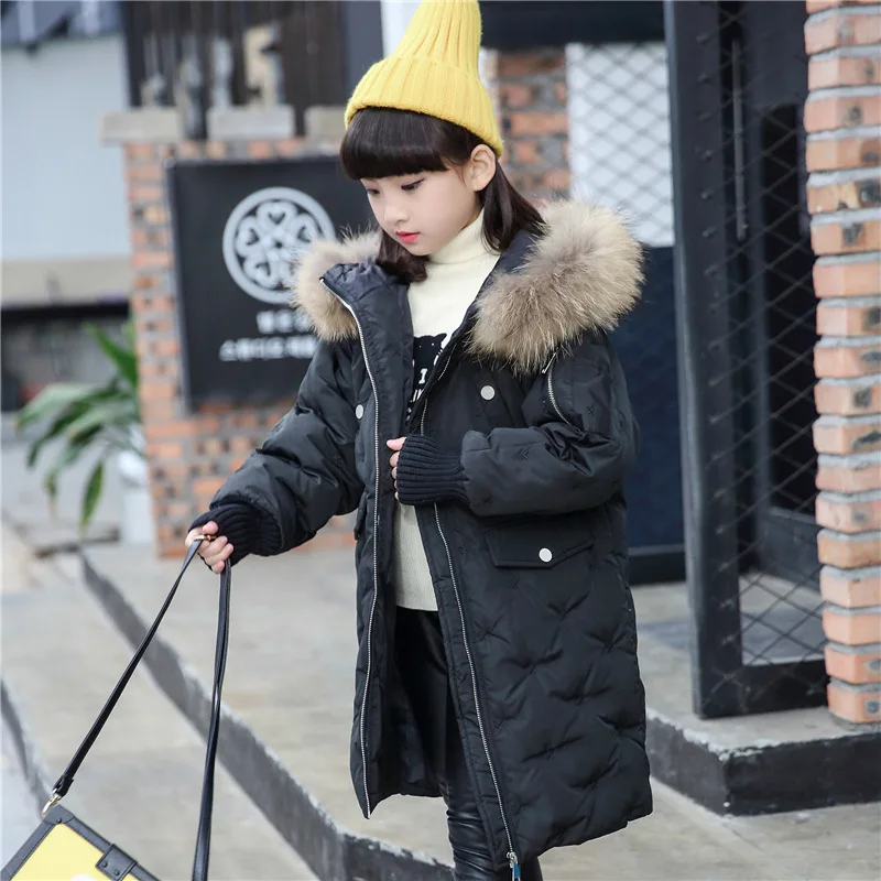 

Winter Coat Warm Kids Down Jacket for Girls Boys Clothing Children's Jackets Long Pattern Clothes Child Girls Clothes Parka