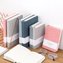 Записная книжка с тканевой обложкой, винтажный блокнот ручной работы в твердом переплете, блокнот, дневник, бумажный еженедельник, Канцтовары 016013