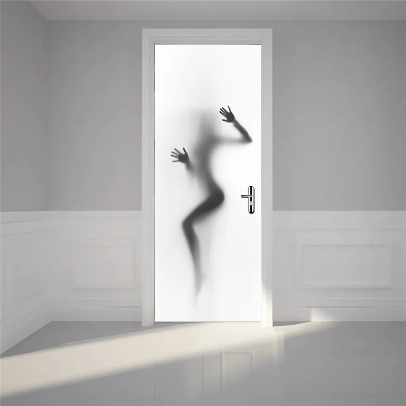 

Halloween Horror Scared Woman 3D Creative Shower Sticker Waterproof and Removable Bathroom Decoration Wholesale Drop Shipping