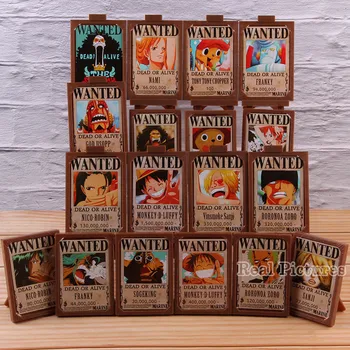

Hot Toy Anime One Piece Figure Luffy Nami Zoro Sanji Chopper Wanted Posters Photo Frame Action Collection Toy 18pcs/set